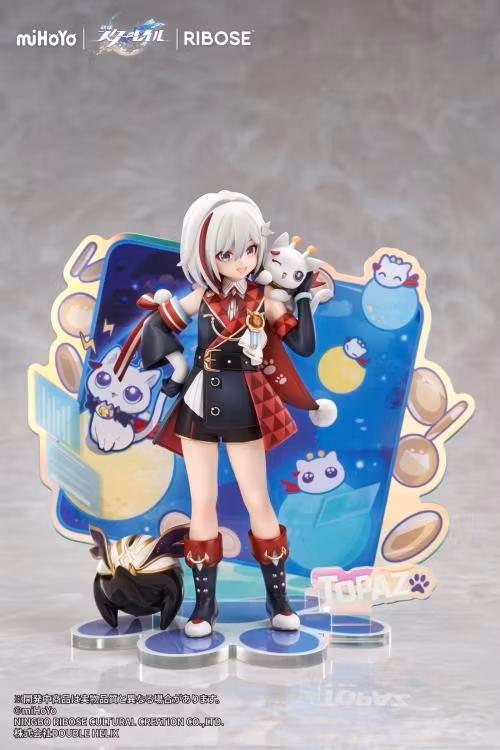 Honkai: Star Rail Rise Up+ Chibi Cat Series Topaz & Numby Figure