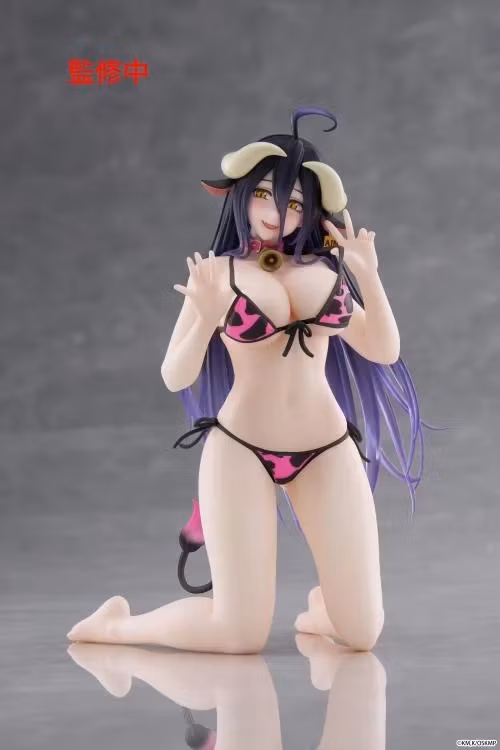Overlord Desktop Cute Albedo (Cow-Print Swimsuit Ver.) Figure (Renewal Edition)