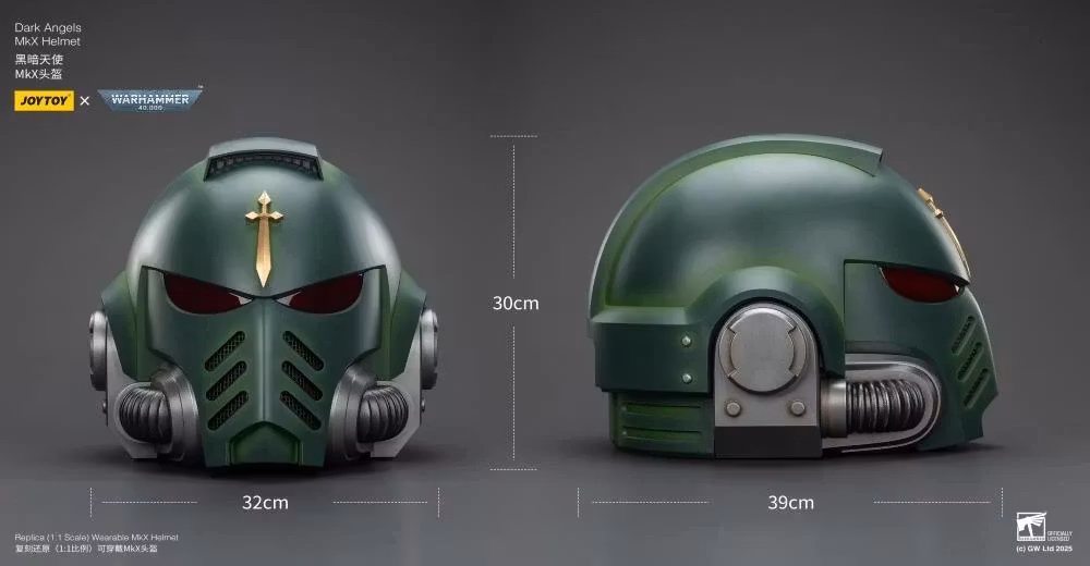 Warhammer 40,000 Dark Angels Mk. X 1/1 Scale Helmet Replica