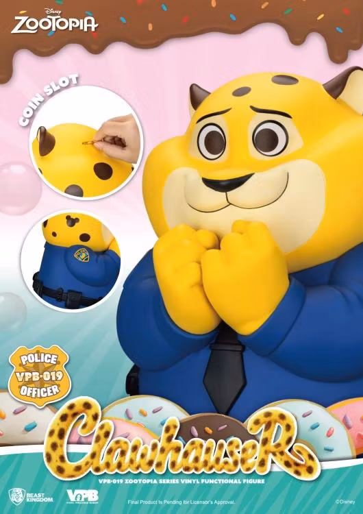 Zootopia Vinyl Piggy Bank Series VPB-019 Clawhauser Figure