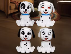 101 Dalmatians VPBP-037 Box of 4 Palm-Sized Vinyl Piggy Banks