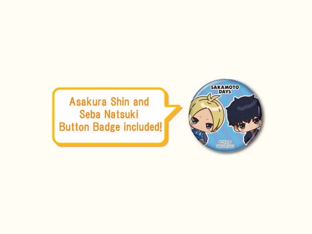 Sakamoto Days Pote Raba Asakura Shin and Seba Natsuki Rubber Mascots