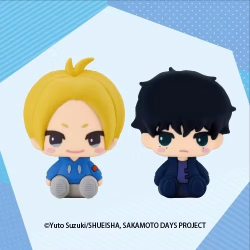 Sakamoto Days Pote Raba Asakura Shin and Seba Natsuki Rubber Mascots