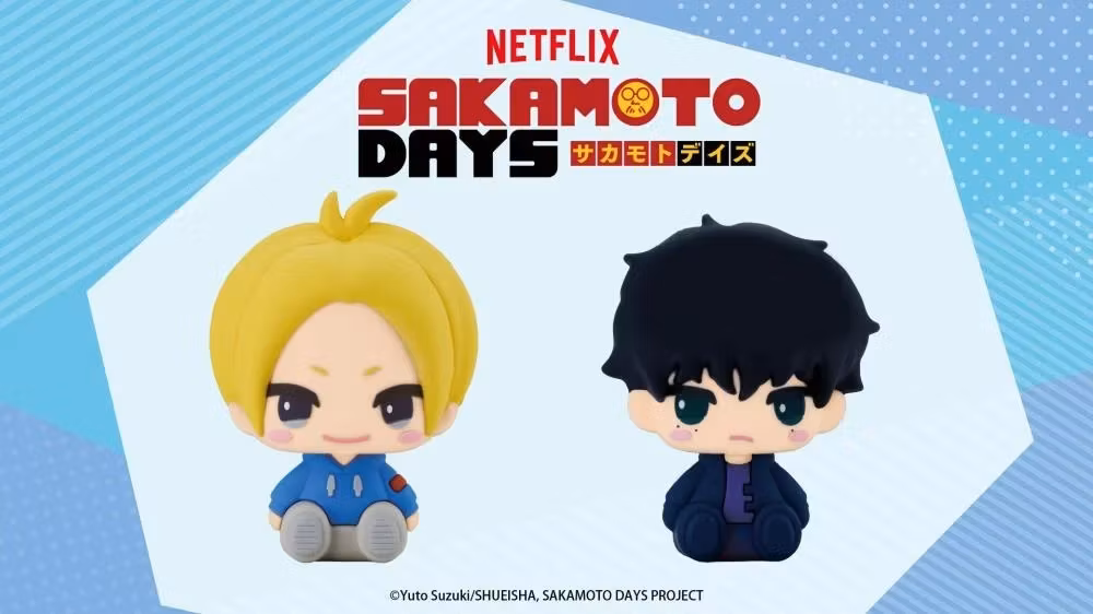 Sakamoto Days Pote Raba Asakura Shin and Seba Natsuki Rubber Mascots