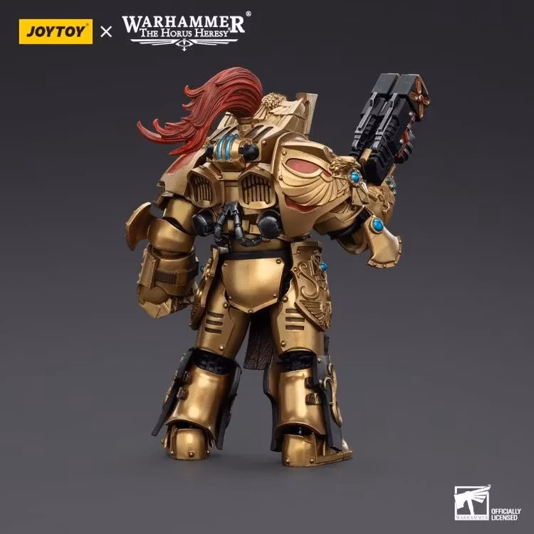 Warhammer: The Horus Heresy Legio Custodes Aquilon Terminator Squad Aquilon with Twin-Linked Adrathic Destructor 1/18 Scale Action Figure