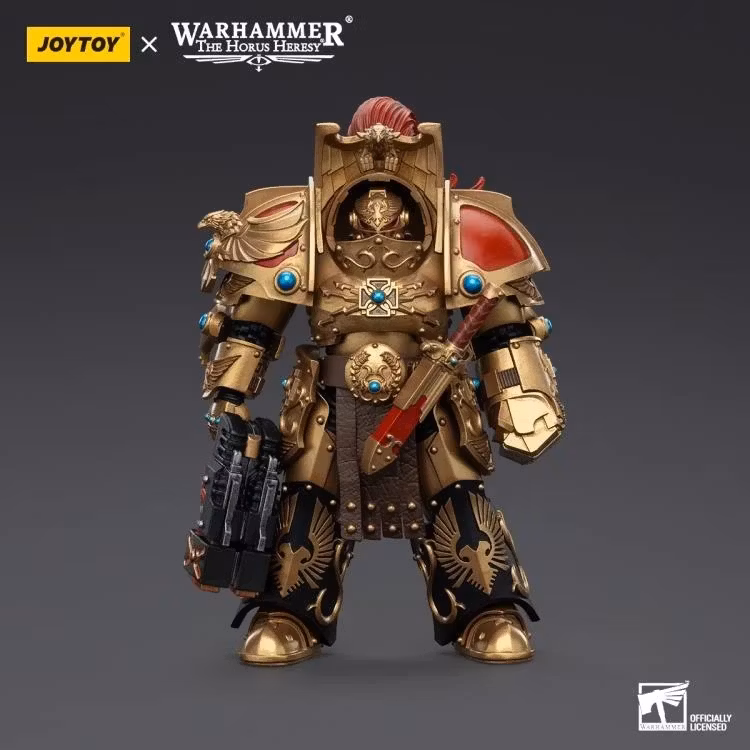 Warhammer: The Horus Heresy Legio Custodes Aquilon Terminator Squad Aquilon with Twin-Linked Adrathic Destructor 1/18 Scale Action Figure