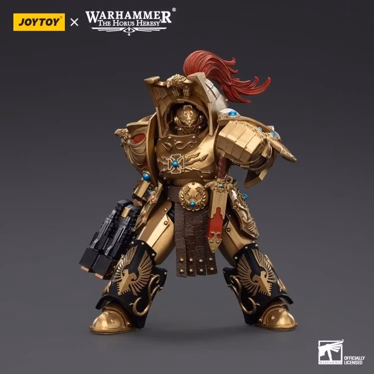 Warhammer: The Horus Heresy Legio Custodes Aquilon Terminator Squad Aquilon with Twin-Linked Adrathic Destructor 1/18 Scale Action Figure