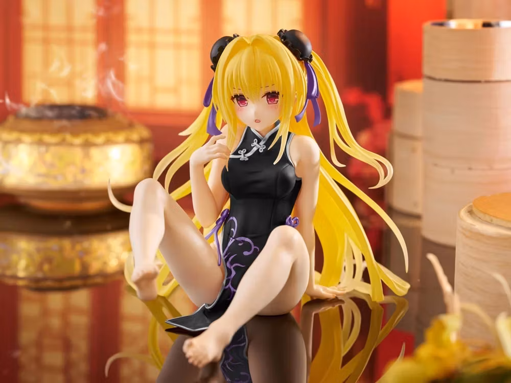 To Love-Ru Darkness Desktop Cute Golden Darkness (Chinese Dress Ver.) Figure (Renewal Edition)