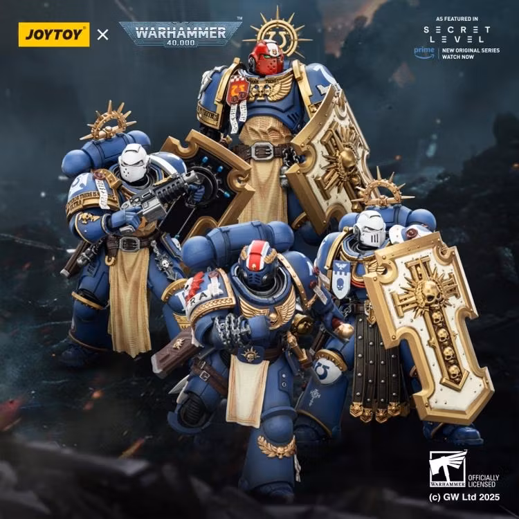 Warhammer 40,000 Ultramarines Metaurus with Power Axe, Stormshield and Plasma Pistol 1/18 Scale Action Figure