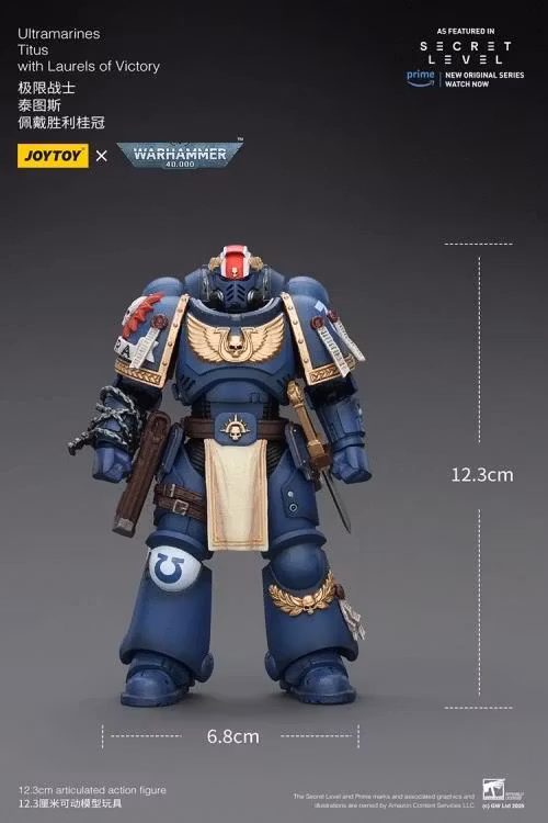 Warhammer 40,000 Ultramarines Titus with Laurels of Victory 1/18 Scale Action Figure