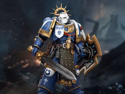 Warhammer 40,000 Ultramarines Torvald with Power Sword, Stormshield and Bolt Pistol 1/18 Scale Action Figure