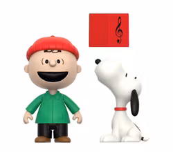 Peanuts ReAction Charlie Brown and Snoopy (Caroling) Action Figure Two-Pack