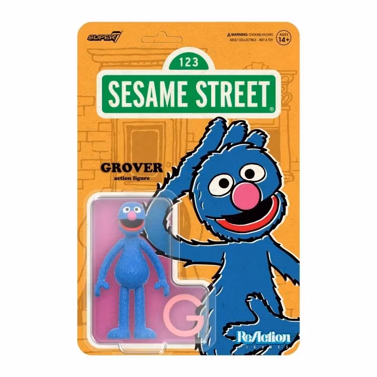 Sesame Street ReAction Grover Action Figure