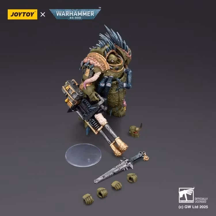 Warhammer 40,000 Death Guard Blightlord Terminator (Ver. 1) with Reaper Autocannon and Bubotic Blades 1/18 Scale Action Figure