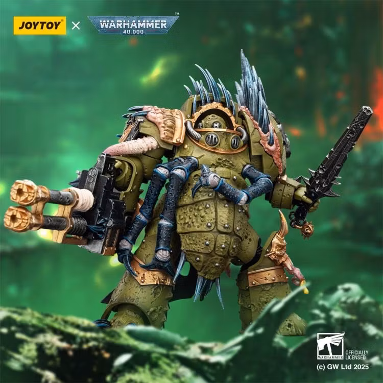 Warhammer 40,000 Death Guard Blightlord Terminator (Ver. 1) with Reaper Autocannon and Bubotic Blades 1/18 Scale Action Figure