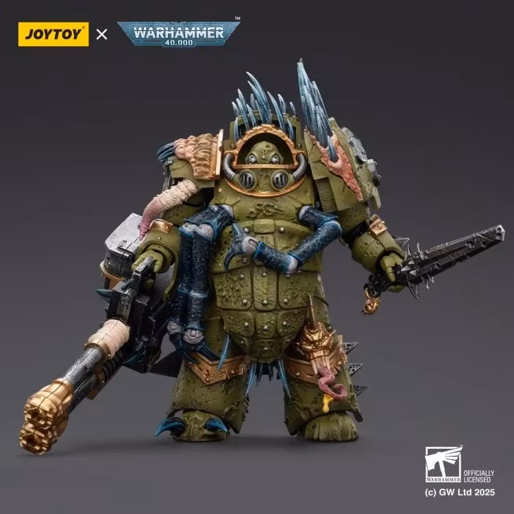 Warhammer 40,000 Death Guard Blightlord Terminator (Ver. 1) with Reaper Autocannon and Bubotic Blades 1/18 Scale Action Figure