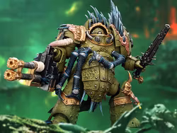 Warhammer 40,000 Death Guard Blightlord Terminator (Ver. 1) with Reaper Autocannon and Bubotic Blades 1/18 Scale Action Figure