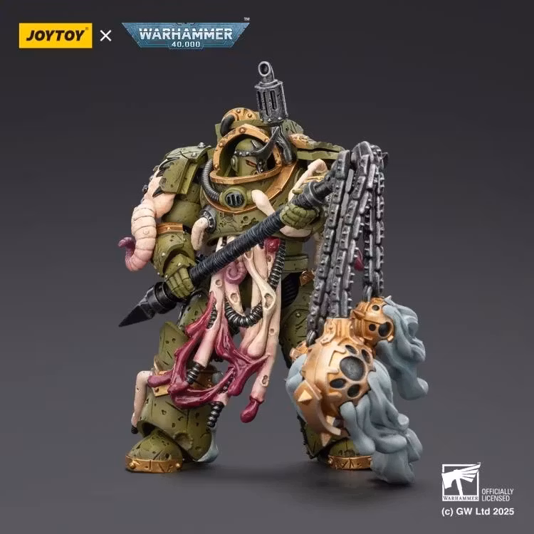 Warhammer 40,000 Death Guard Blightlord Terminator (Ver. 2) with Flail of Corruption 1/18 Scale Action Figure