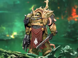 Warhammer 40,000 Death Guard Blightlord Terminator (Ver. 3) with Combi-bolter and Bubotic Blade 1/18 Scale Action Figure