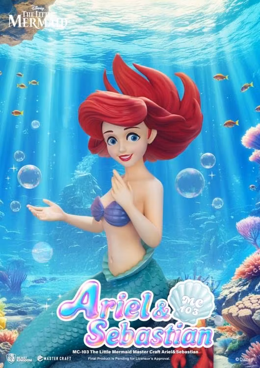 The Little Mermaid Master Craft MC-103 Ariel & Sebastian Limited Edition Statue