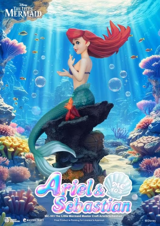 The Little Mermaid Master Craft MC-103 Ariel & Sebastian Limited Edition Statue