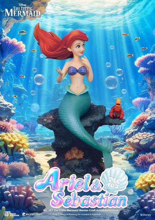 The Little Mermaid Master Craft MC-103 Ariel & Sebastian Limited Edition Statue