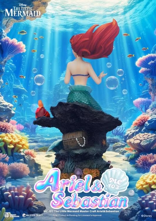 The Little Mermaid Master Craft MC-103 Ariel & Sebastian Limited Edition Statue