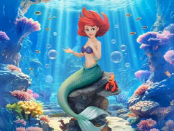 The Little Mermaid Master Craft MC-103 Ariel & Sebastian Limited Edition Statue