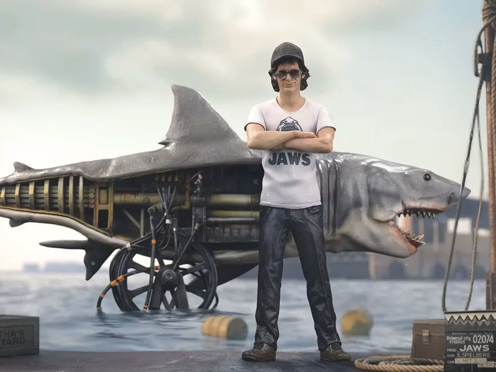 Jaws 50th Anniversary Steven Spielberg Deluxe 1/10 Art Scale Statue