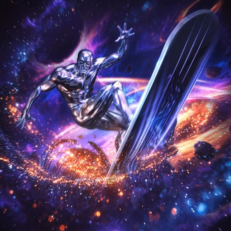 The Infinity Gauntlet Battle Diorama Series Silver Surfer 1/10 Art Scale Statue