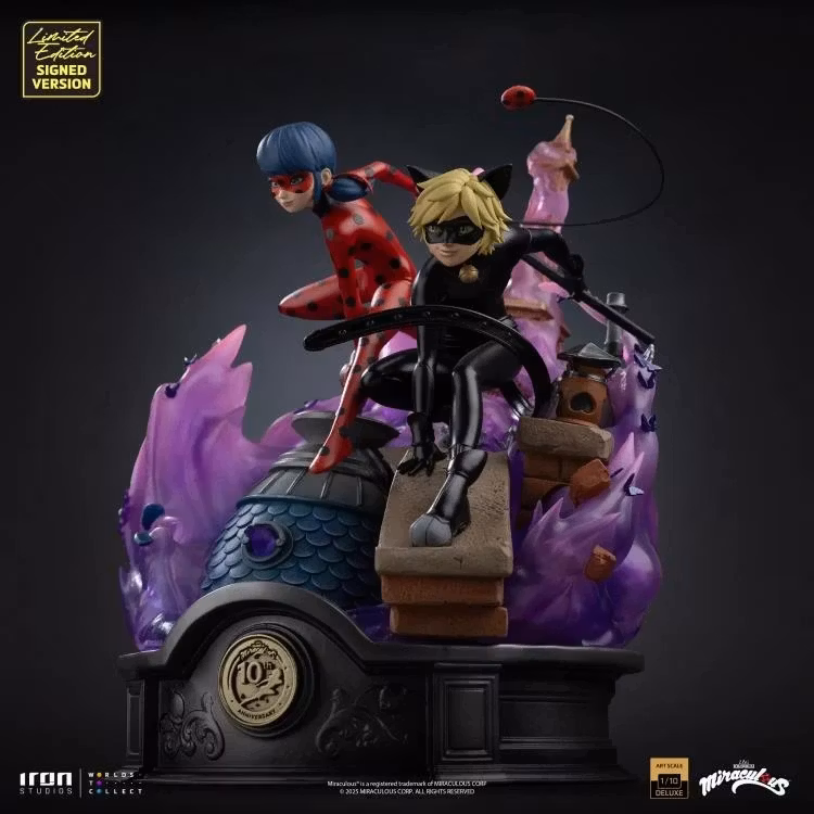 Miraculous Ladybug And Cat Noir (10th Anniversary Signed Edition) 1/10 Deluxe Art Scale Statue
