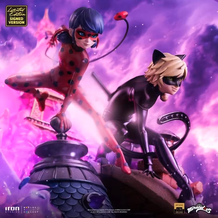 Miraculous Ladybug And Cat Noir (10th Anniversary Signed Edition) 1/10 Deluxe Art Scale Statue