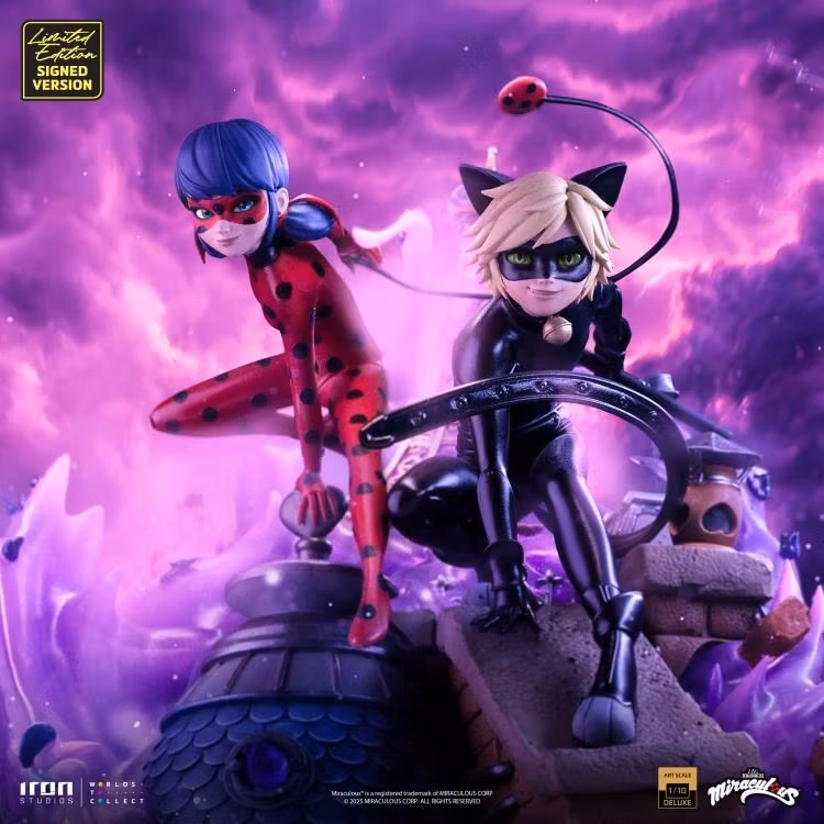 Miraculous Ladybug And Cat Noir (10th Anniversary Signed Edition) 1/10 Deluxe Art Scale Statue