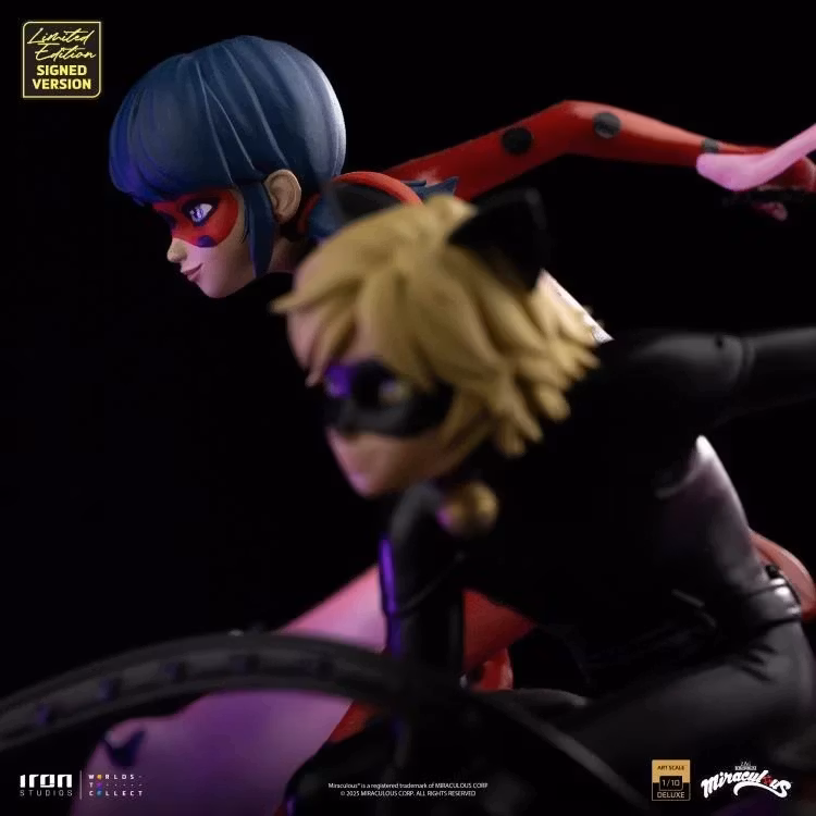 Miraculous Ladybug And Cat Noir (10th Anniversary Signed Edition) 1/10 Deluxe Art Scale Statue