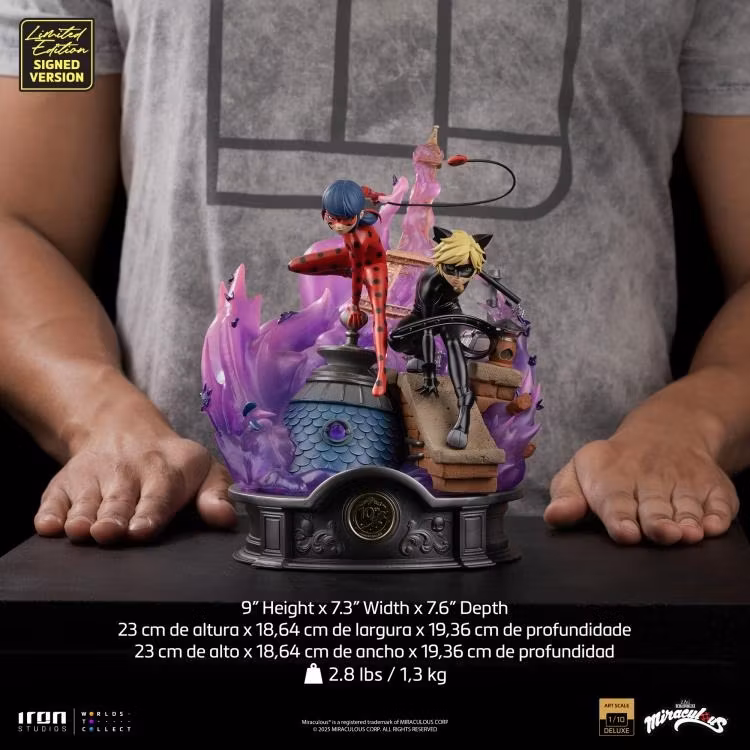 Miraculous Ladybug And Cat Noir (10th Anniversary Signed Edition) 1/10 Deluxe Art Scale Statue