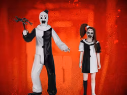 Terrifier 2 5 Points Art the Clown & Little Pale Girl Set of 2 Action Figures