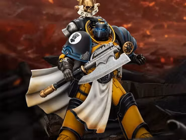 Warhammer: The Horus Heresy Imperial Fists Librarian Consul with Force Axe and Bolt Pistol 1/18 Scale Action Figure