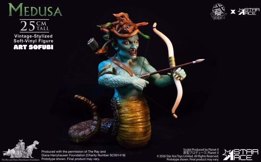 Clash of the Titans Ray Harryhausen Collection Art Sofubi Medusa Soft Vinyl Figure