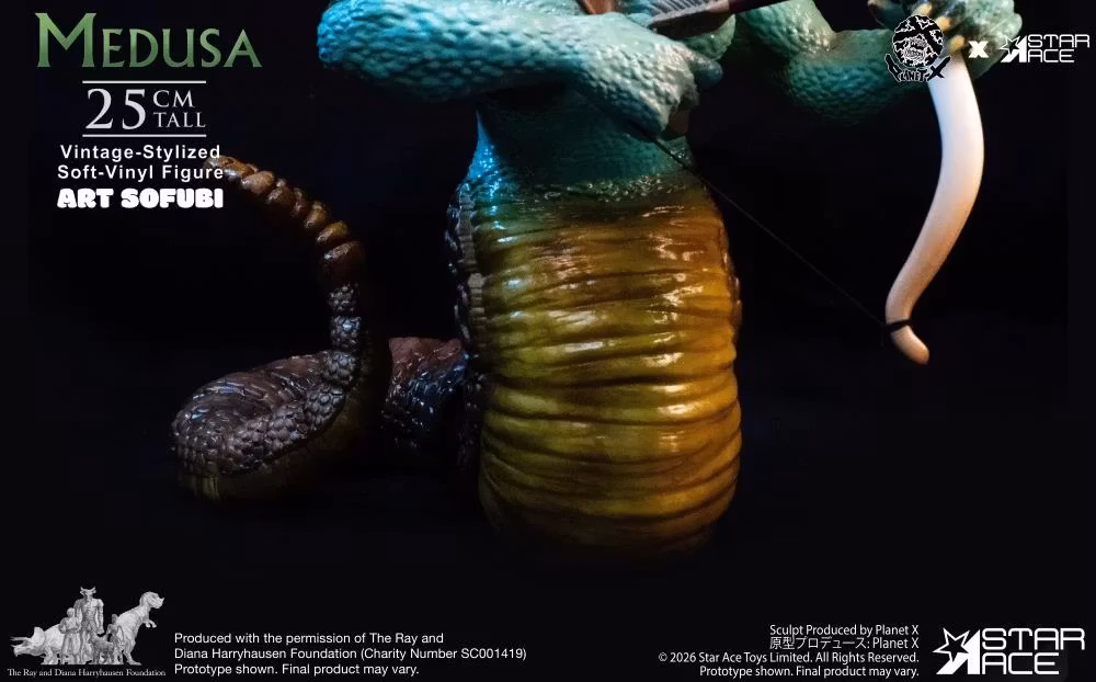 Clash of the Titans Ray Harryhausen Collection Art Sofubi Medusa Soft Vinyl Figure