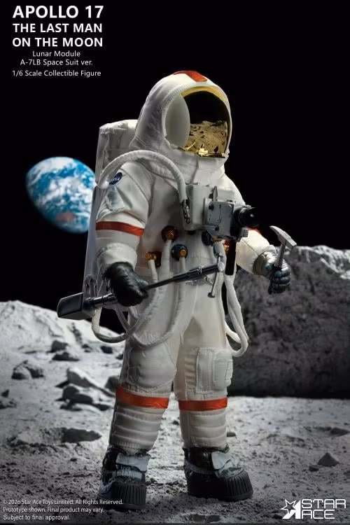 Apollo 17 Commander Eugene Cernan (The Last Man on the Moon) 1/6 Scale Action Figure
