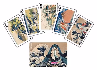 Katsushika Hokusai x Hatsune Miku Playing Cards