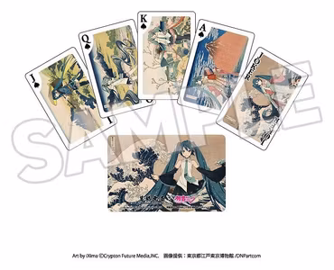 Katsushika Hokusai x Hatsune Miku Playing Cards