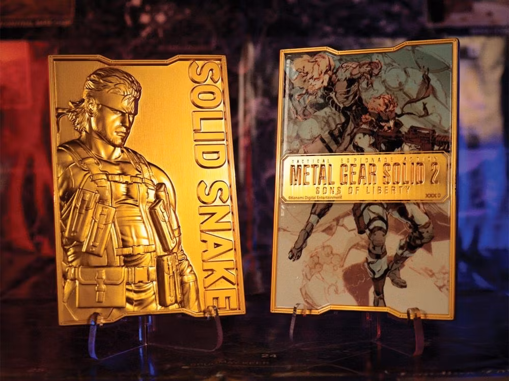 Metal Gear Solid 2: Sons of Liberty Solid Snake Limited Edition 24k Gold Plated Ingot