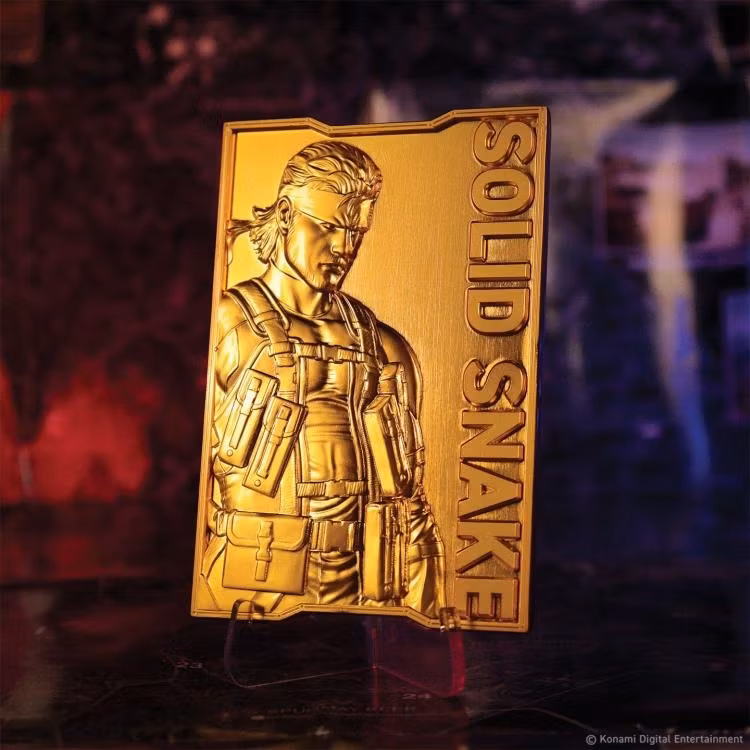 Metal Gear Solid 2: Sons of Liberty Solid Snake Limited Edition 24k Gold Plated Ingot
