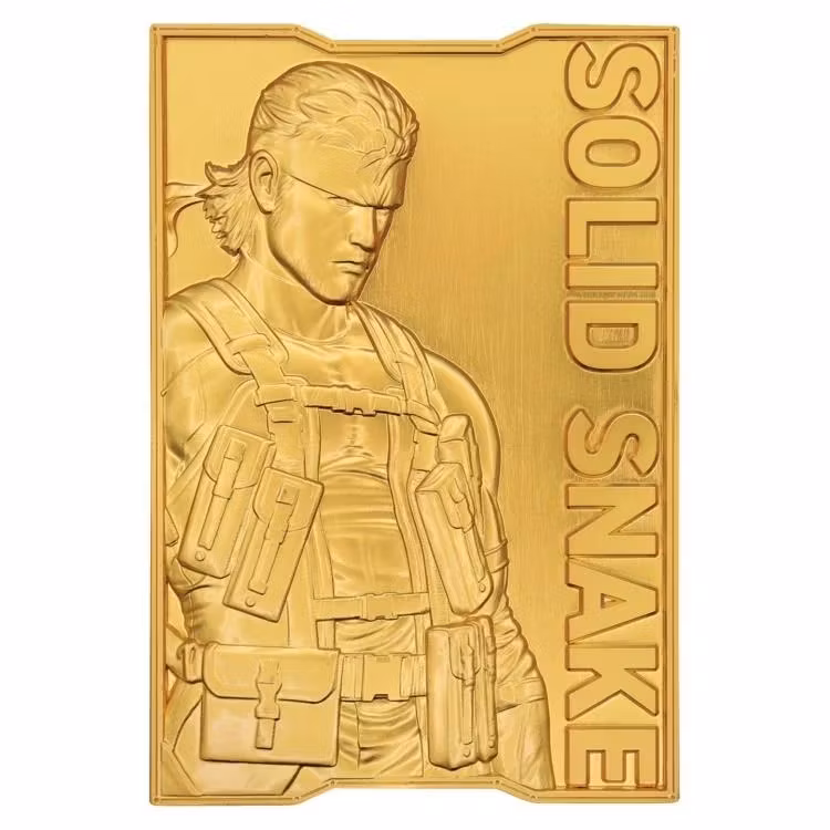 Metal Gear Solid 2: Sons of Liberty Solid Snake Limited Edition 24k Gold Plated Ingot