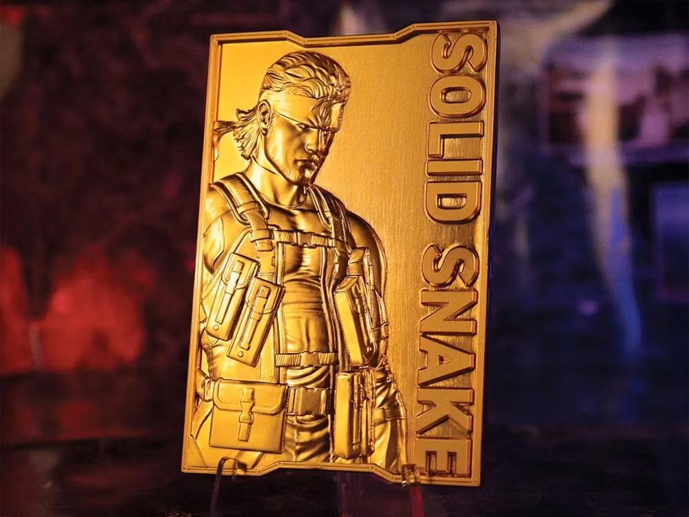Metal Gear Solid 2: Sons of Liberty Solid Snake Limited Edition 24k Gold Plated Ingot