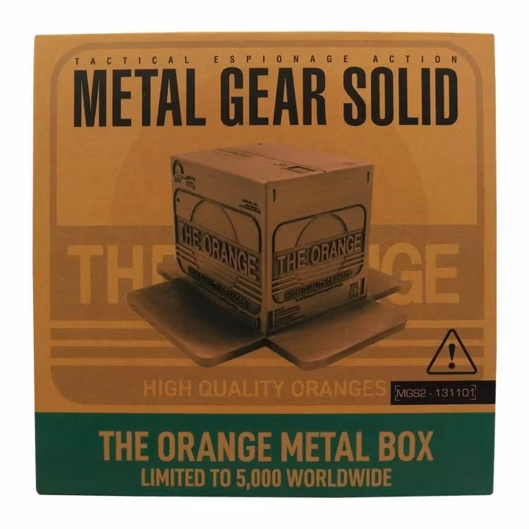 Metal Gear Solid 2: Sons of Liberty The Orange Metal Box Limited Edition Replica (Antique Gold Edition)