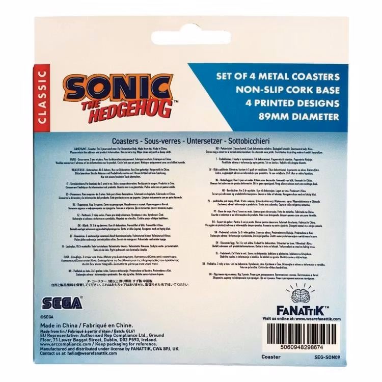 Sonic the Hedgehog Locations Metal Coaster Set