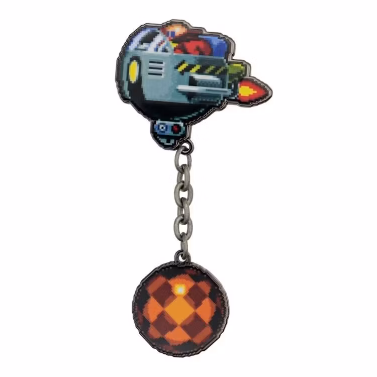Sonic the Hedgehog Dr. Eggman Egg Mobile Chained Pin