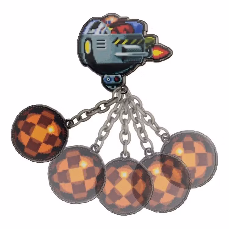 Sonic the Hedgehog Dr. Eggman Egg Mobile Chained Pin
